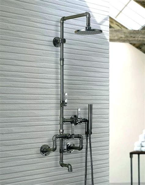 Brushed nickel outdoor shower fixture set sus304 stainless steel 8 inch wall. Outdoor Shower Hardware Copper Terrain With Regard To ...