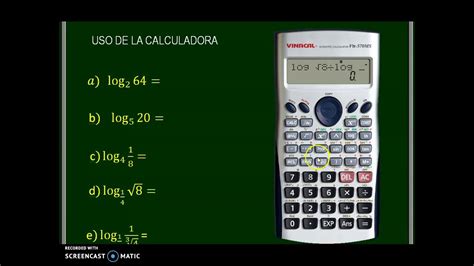 Uso De La Calculadora Para Calcular Logaritmos De Cualquier Base Youtube