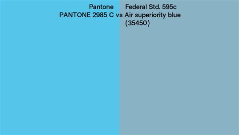Pantone 2985 C Vs Federal Std 595c Air Superiority Blue 35450 Side