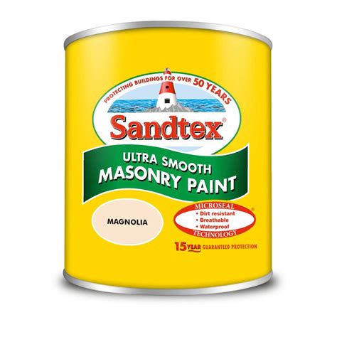 Sandtex Ultra Smooth Masonry Paint Magnolia Ml Homebase