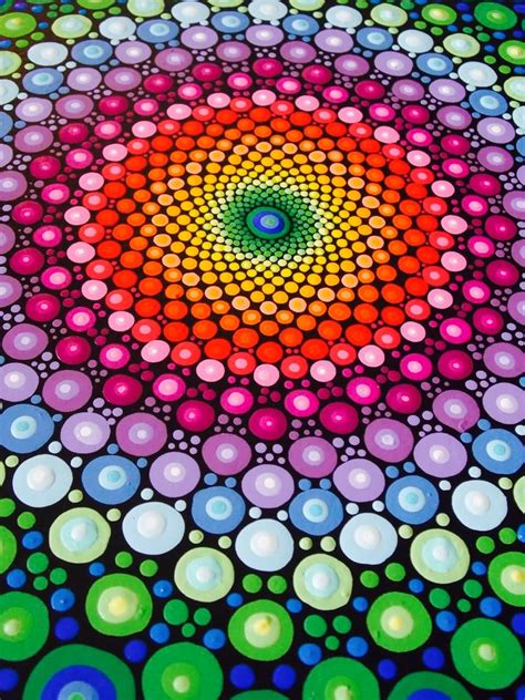Rainbow Dot Mandala By Kaila Lance Shopkailascanvas Dot