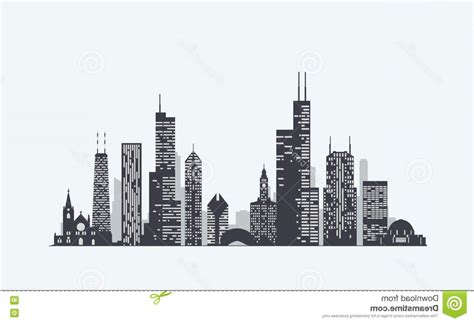 Chicago Vector Art Stock Illustration Chicago Skyline Silhouette