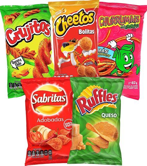 buy sabritas mexican chips variety pack 5 pack assortment of spicy corn and tortilla chips