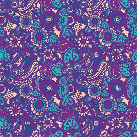 Paisley Seamless Colorful Pattern Stock Vector Illustration Of Hand