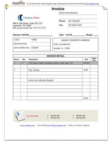 Name and address of the dealer 04. 25 Free Service Invoice Templates [Billing in Word and ...