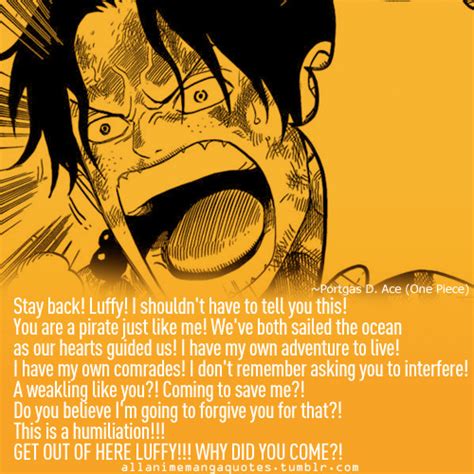One Piece Ace Quotes Quotesgram