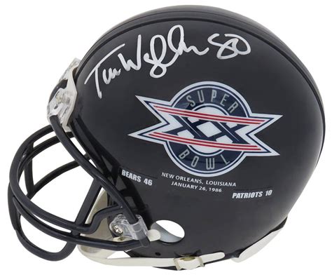 Tim Wrightman Signed Chicago Bears Super Bowl Xx Champs Logo Riddell