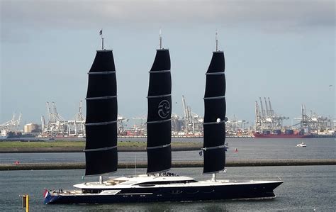 Black Pearl Undergoing Sea Trials With Her Sails Raised Yacht Harbour