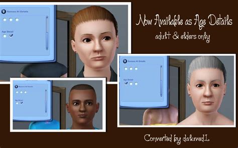 Mod The Sims Subtle Wrinkles For Both Genders Now As Age Detail Too