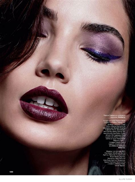 Lily Aldridge Wears Fall Makeup Looks For Cover Story Of Allure Russia Fashion Gone Rogue