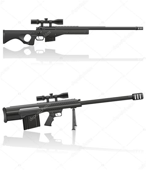 Sniper Rifle Vector Illustration — Stock Vector © Kontur Vid 20041939