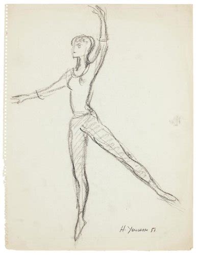 Ballet Dancers Set Of 15 Pencil And Charcoal Drawings By H Yencesse