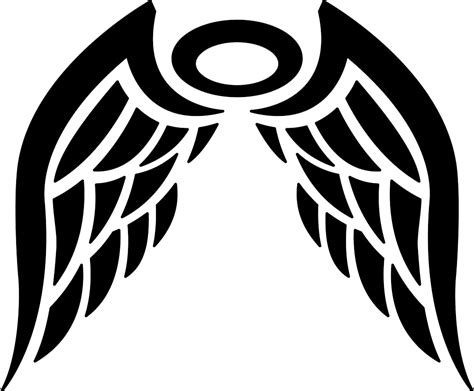Black Angel Wings Icon Transparent Clipart World