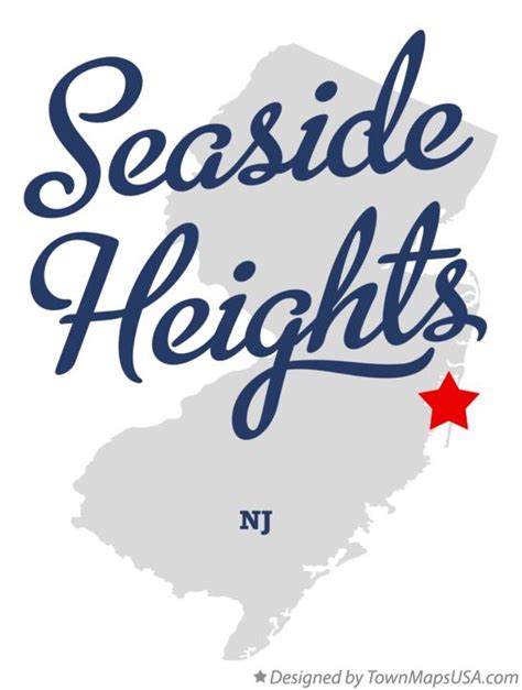 Map Of Seaside Heights Nj New Jersey