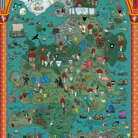 Map Of The North Game Of Thrones Map Westeros Map A Song Of Ice And