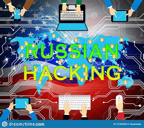 Russia Hacking American Elections Data 3d Illustration Stock ...