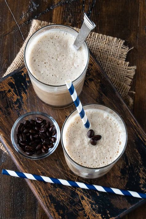 Easy Coffee Smoothie Recipe Garnish With Lemon