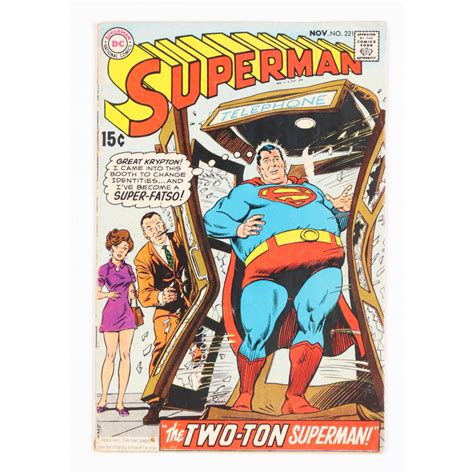 1969 Superman Issue 221 Dc Comic Book Pristine Auction