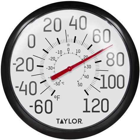 Taylor Indoor Extra Large Outdoor Thermometer 1325 Dial Patio