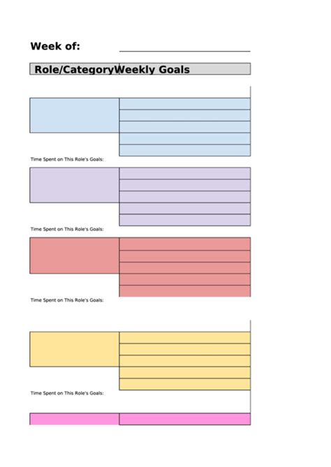 Weekly Planner Template Color Printable Pdf Download