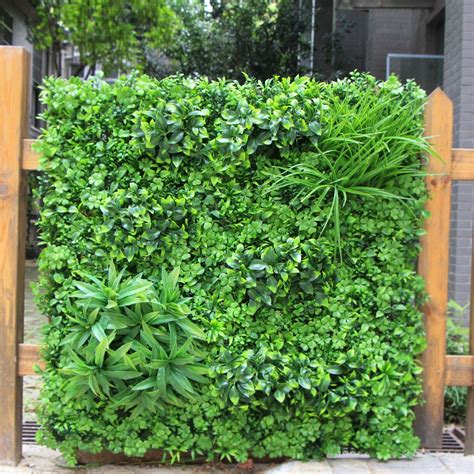 Artificial Boxwood Panels Hedge Wall Privacy Screen Topiary Plant 1x1m