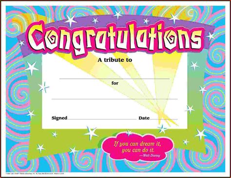 Free Congratulations Certificate Template Word