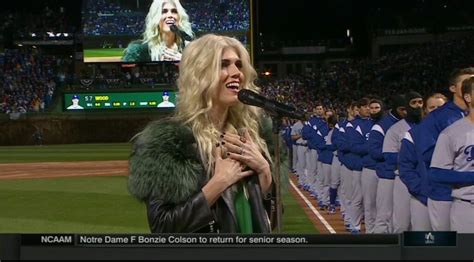 From wikimedia commons, the free media repository. Julianna Zobrist singing God Bless America at Wrigley. | Cork Gaines | Scoopnest
