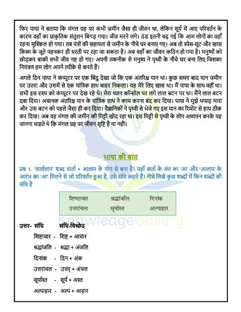 Ncert Solutions For Class Hindi Chapter Hindi Vasant