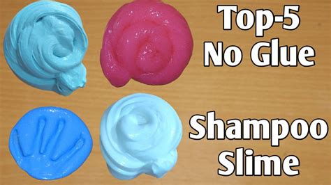 Top 5 Ways No Glue Shampoo Slime L How To Make Slime Without Glue L How