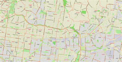 Melbourne Map Pdf Vector City Plan Zipcodes Areas Poa Street Map
