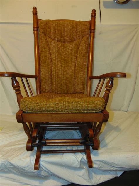 Stunning Value Of Antique Glider Rocking Chair Red Song