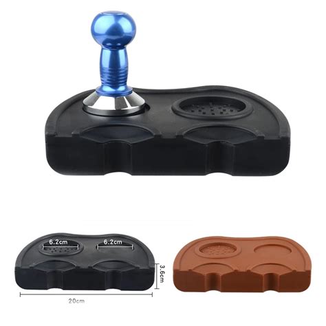 15x20x35cm Espresso Double Coffee Tamper Mat Silicone Rubber Tampering