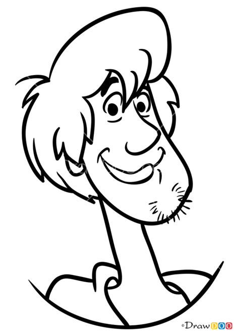 How To Draw Shaggy Rogers Scooby Doo