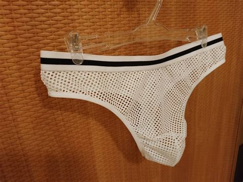 Mesh Thong White Mens Underwear See Through Lingerie Enlarge Etsy
