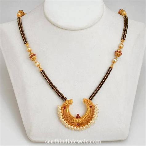Women men kids buy online & pick up in stores all delivery options same day delivery include out of stock beaded necklaces bib necklaces chain necklaces choker. Gold Black Bead Necklace ~ South India Jewels