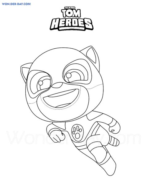 Dibujos De Talking Tom Heroes Para Colorear Wonder Day Heroe