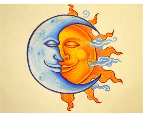 Sun And Moon Sun And Moon Drawings Moon Painting Moon Stars Art