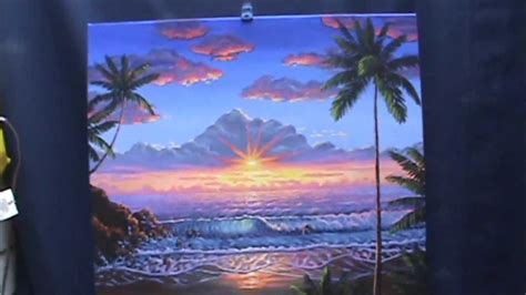 Como Pintar Atardecer Playa Rapido Con Acrilicos Sobre ...
