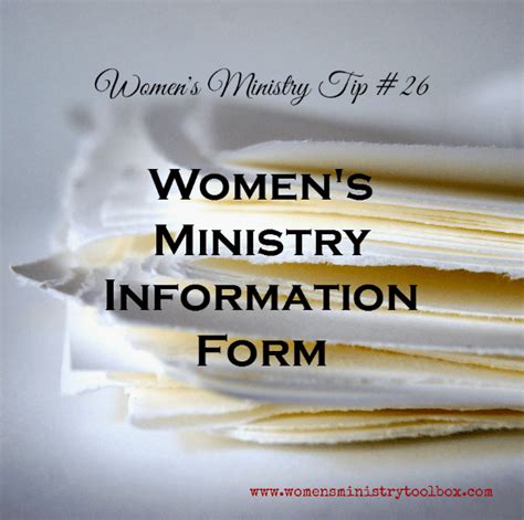 Maybe you would like to learn more about one of these? Tip 26 - Women's Ministry Information Form (Free Printable) - Women's Ministry Toolbox