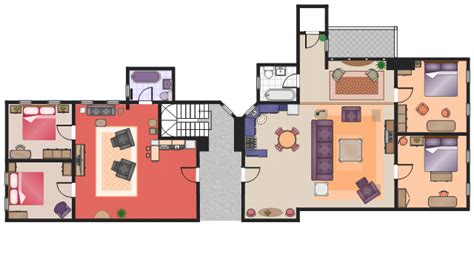 Start with a basic floor plan template. Design elements - Building core | House floor plan ...