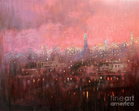 New York City In Twilight Painting By Chin H Shin Pixels