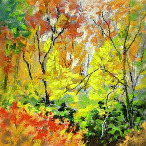 Colorful Fall In Forest Pastel By Masha Batkova Fine Art America