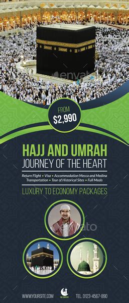 Hajj And Umrah Signage Banner Roll Up Template By