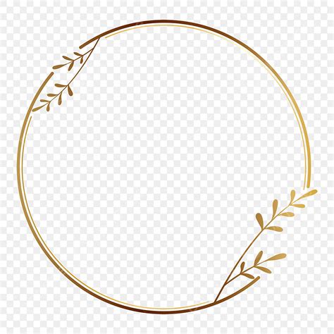 Golden Ornamental Border Vector Art Png Elegant Golden Circle