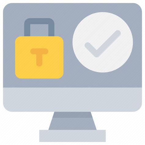 Check Computer Padlock Secure Security Icon Download On Iconfinder