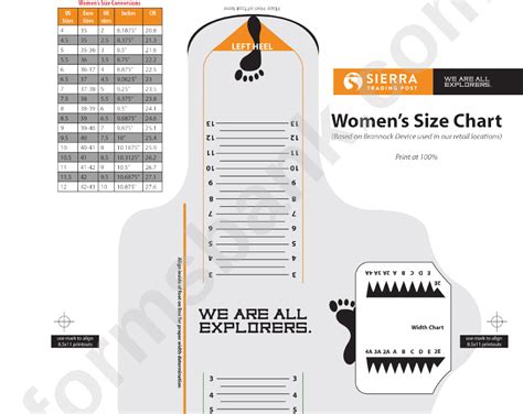 Printable Shoe Size Guide