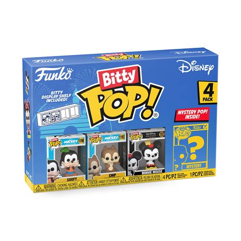 Funko Pop Bitty Pop Disney Goofy Chip Minnie Mouse And A Mystery