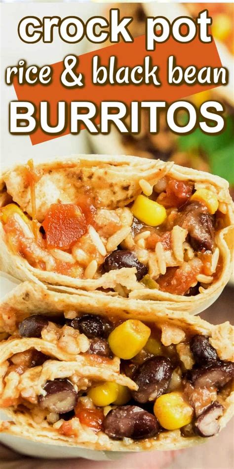 This is no ordinary beans & rice recipe. Slow Cooker Black Bean Burritos Recipe - Vegan in the Freezer