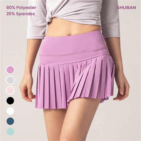 Athletic Skirts Pockets Women Tennis Skirts Pockets Pleated Skirt