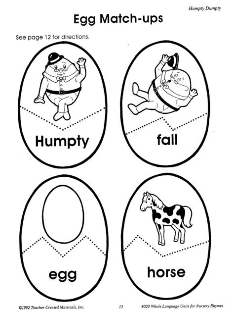 Humpty Dumpty Printables Learningenglish Esl